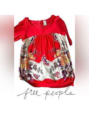Free People Multicolor Floral Top US L